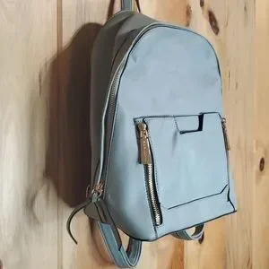 Big Buddha Mini Vegan Leather Light Blue Backpack NWT Big Buddha Mini Backpack In Light Blue. 13 main image 4